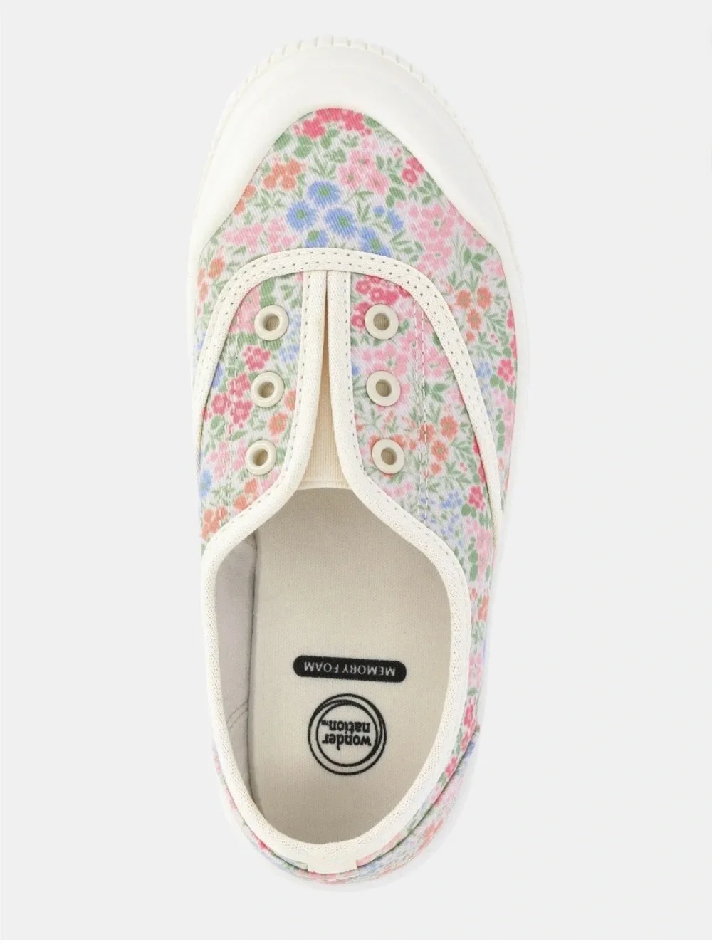 wonder nation Floral Slip-On Sneakers in Pink, Blue, Green
